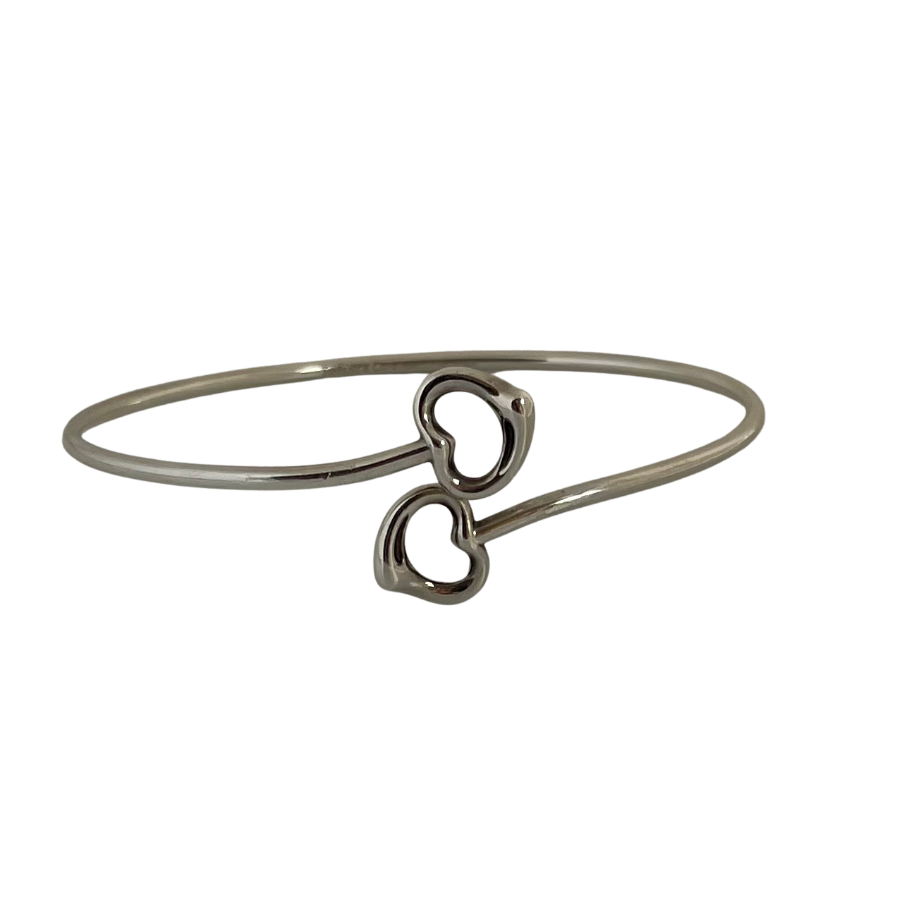 A Tiffany & Co. Elsa Peretti Double Open Heart Vintage Bangle