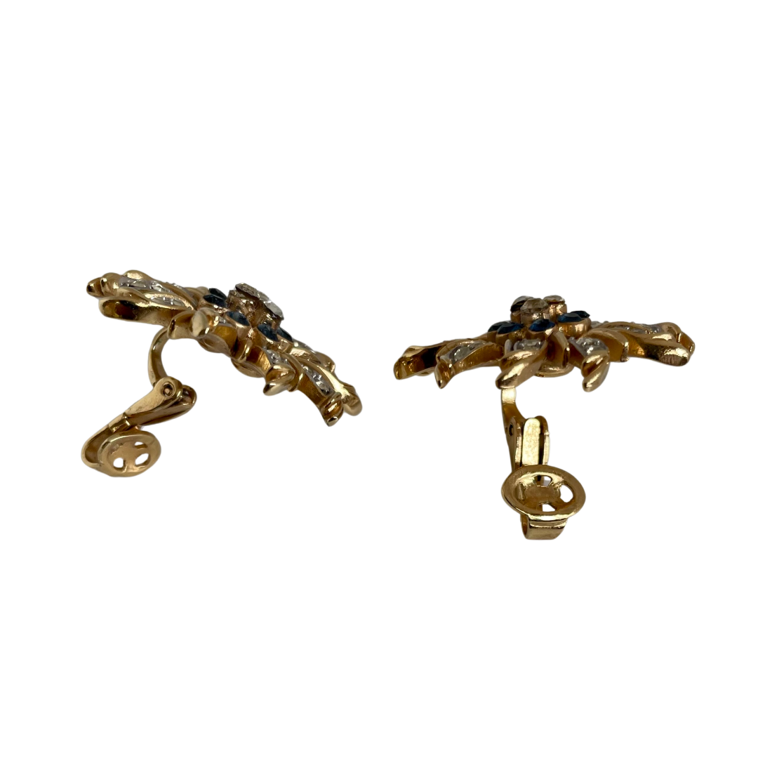 A pair of Vintage Alfred Philippe Crown Trifari Earrings 1950s