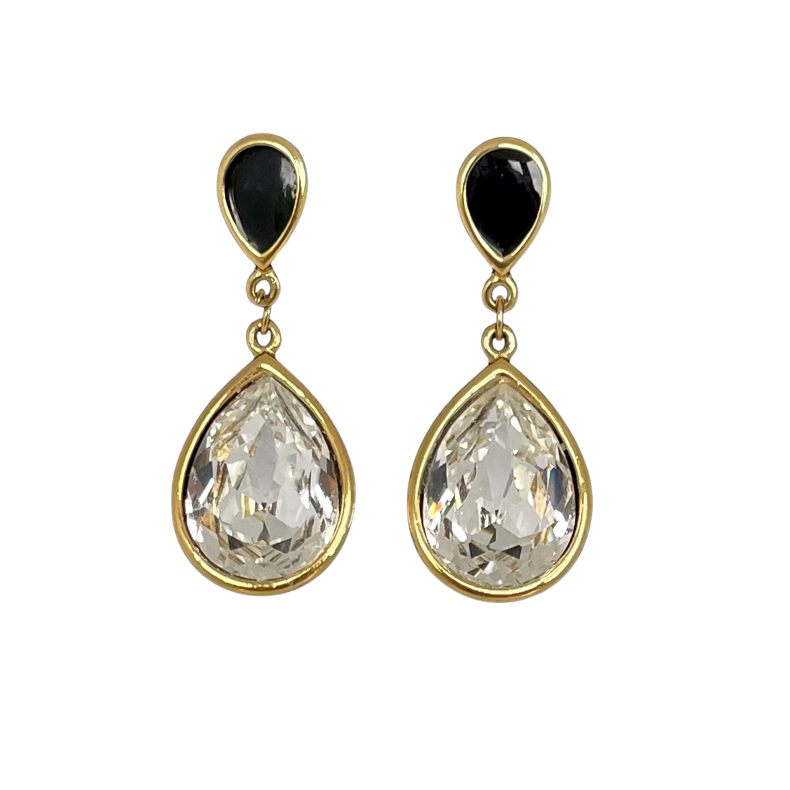 Vintage Signed Trifari Drop Stud Earrings, 1970s