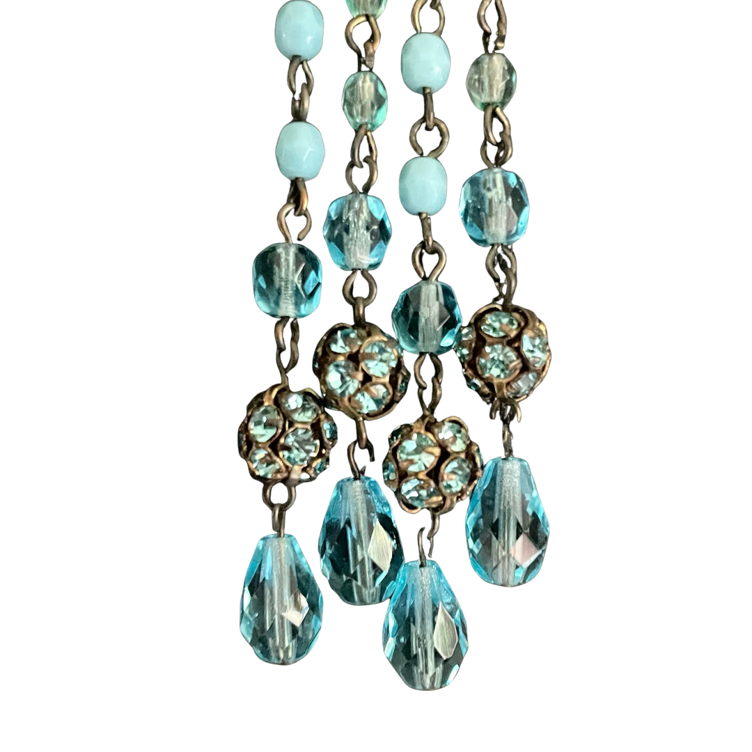 A Vintage Butler & Wilson Cross and Drop Turquoise Necklace