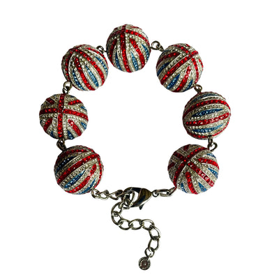 Butler & Wilson Union Jack Crystal Ball Bracelet