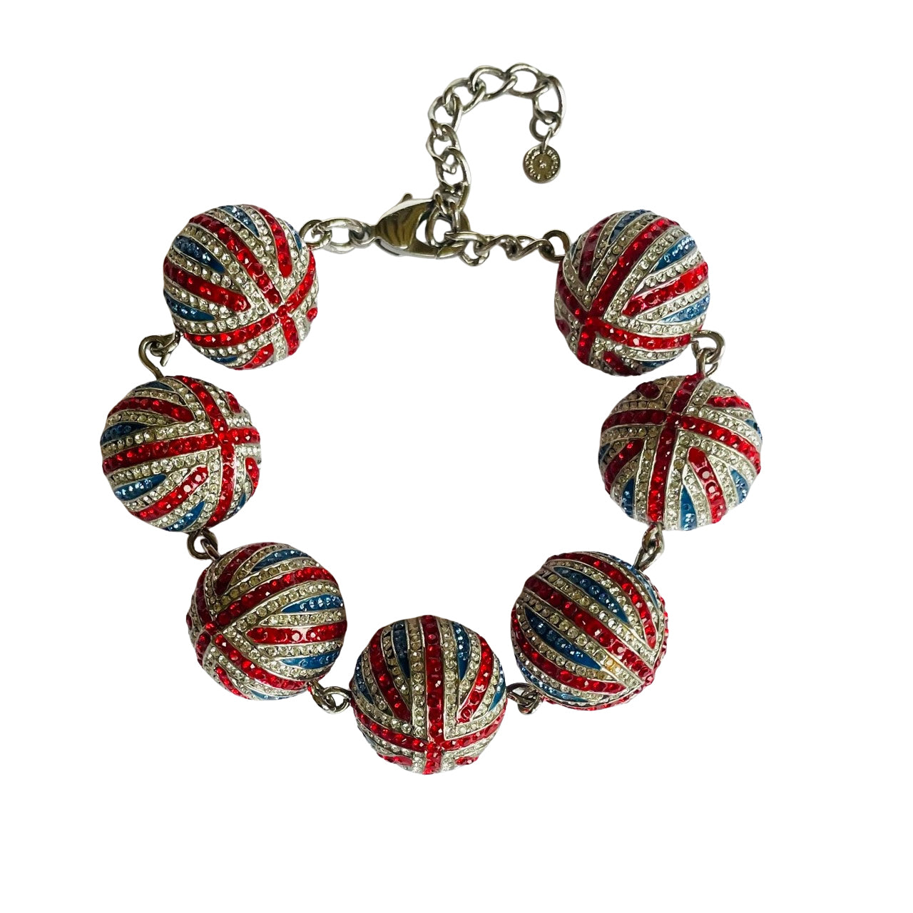 Butler & Wilson Union Jack Crystal Ball Bracelet