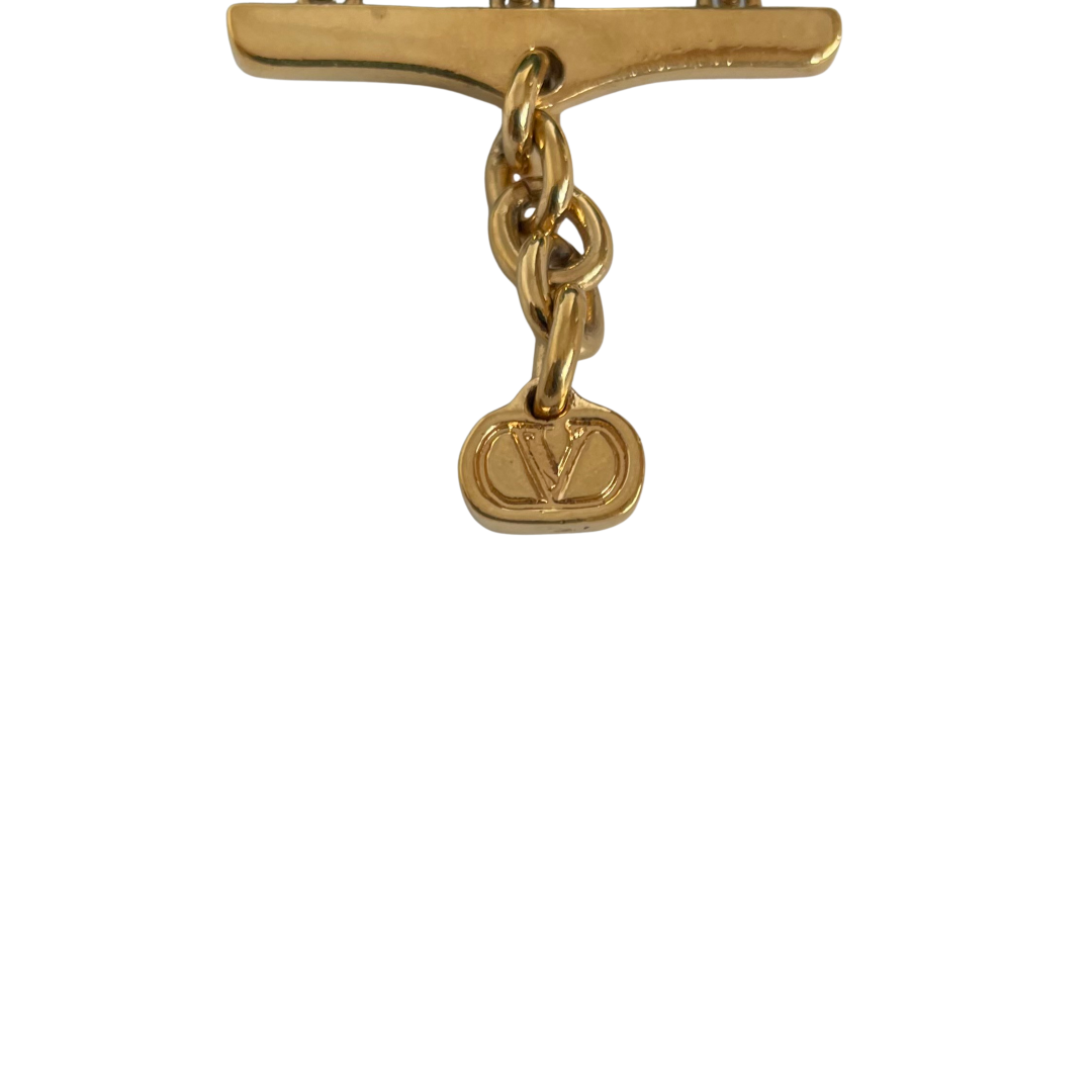 Vintage Valentino Bracelet, 1980s, Emerald-Green Beads, Golden Sunburst