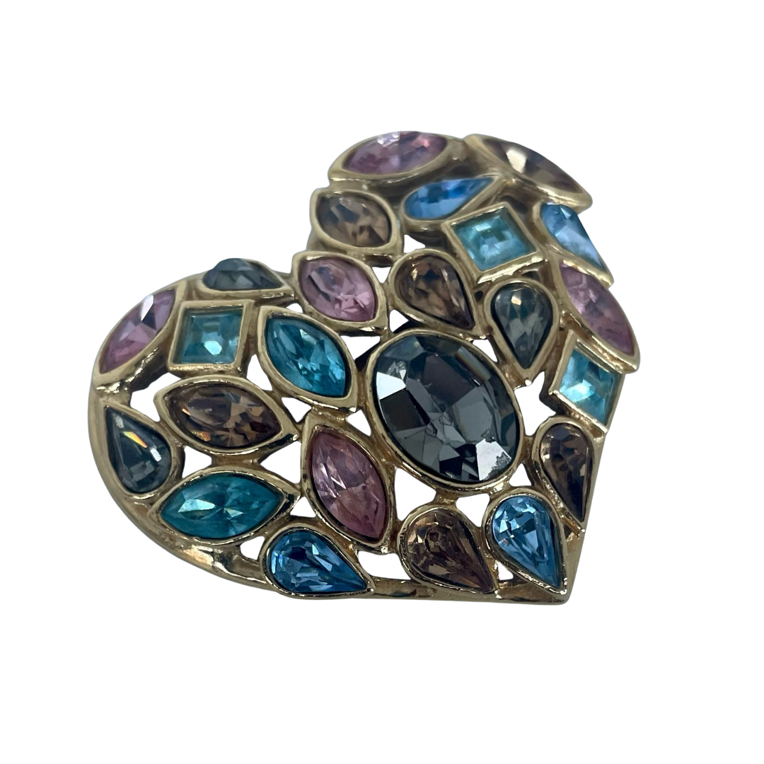 A Vintage Yves Saint Laurent Heart Brooch