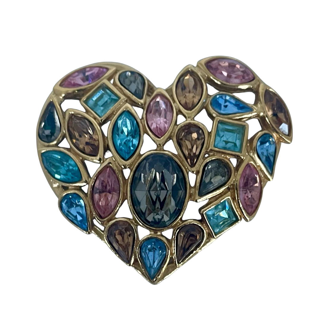 A Vintage Yves Saint Laurent Heart Brooch