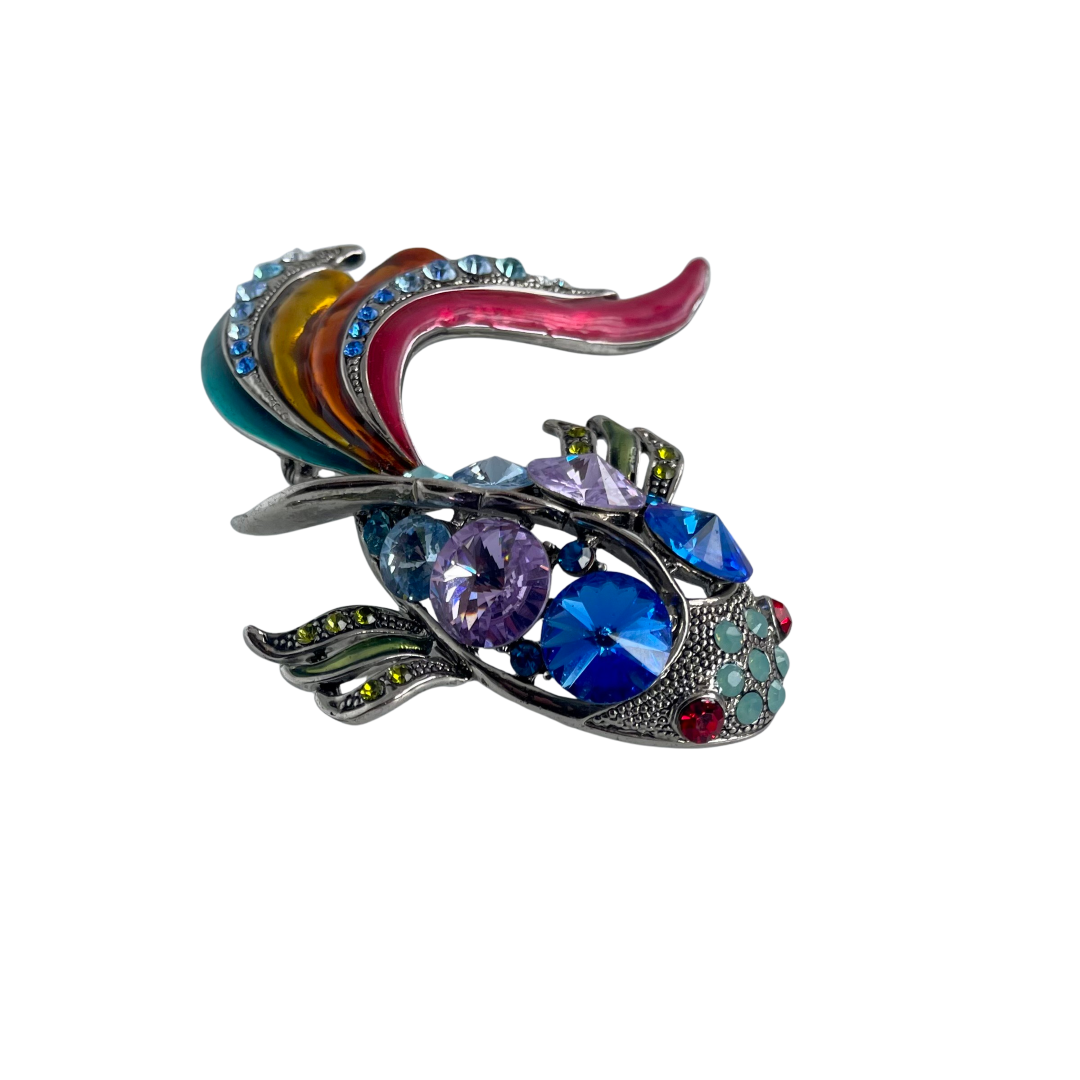Vintage Butler & Wilson Rainbow Koi Carp Brooch