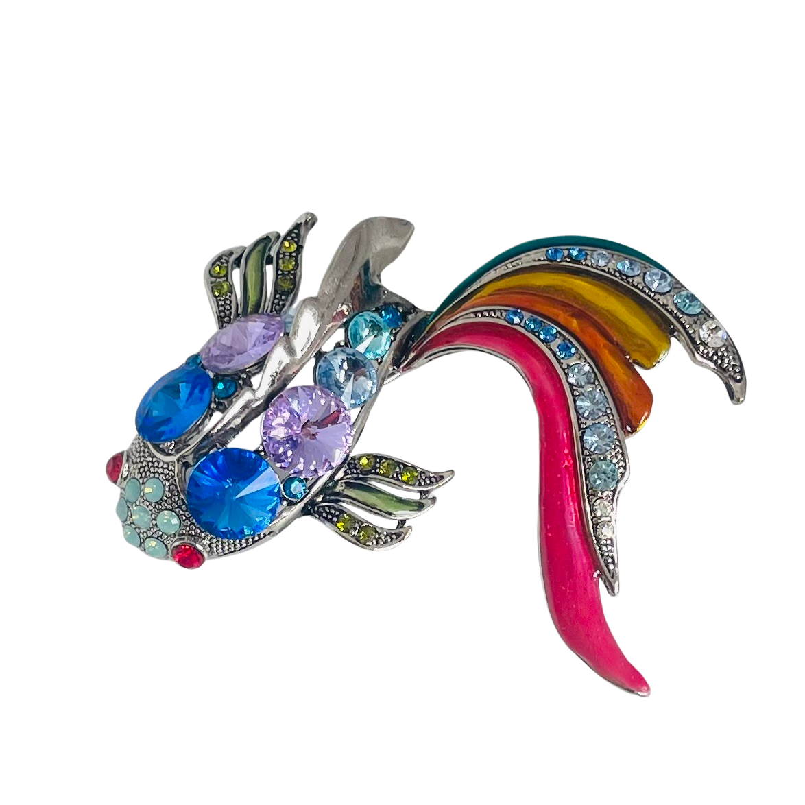 Vintage Butler & Wilson Rainbow Koi Carp Brooch