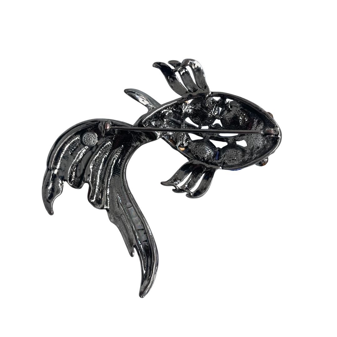 Vintage Butler & Wilson Rainbow Koi Carp Brooch