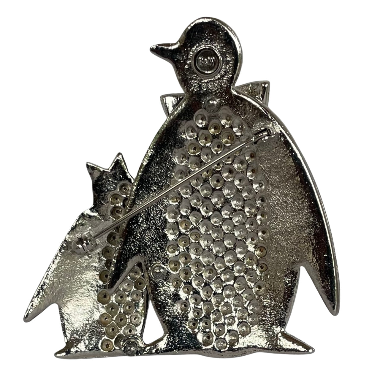 Vintage Butler & Wilson Penguin and Baby Brooch, 1980s, Book Piece