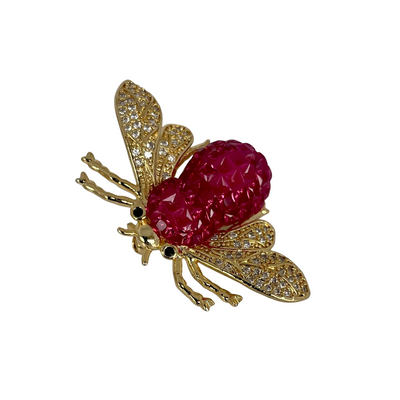 Butler & Wilson Bee Brooch, Ruby Red