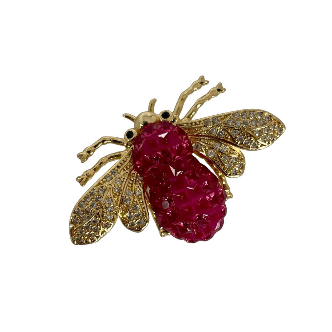 Butler & Wilson Bee Brooch, Ruby Red