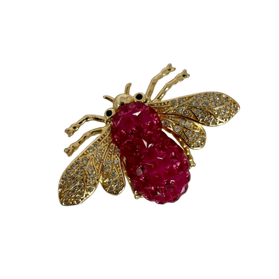 Butler & Wilson Bee Brooch, Ruby Red