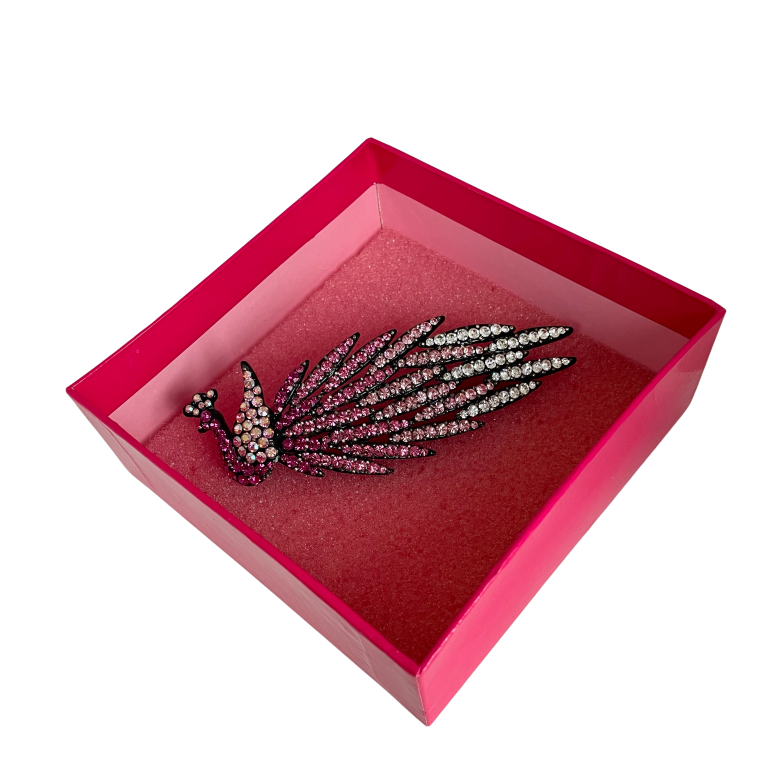 A Vintage Butler & Wilson Large Peacock Brooch