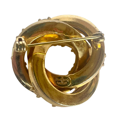 Vintage Christian Dior Interlocking Circles Brooch 1968