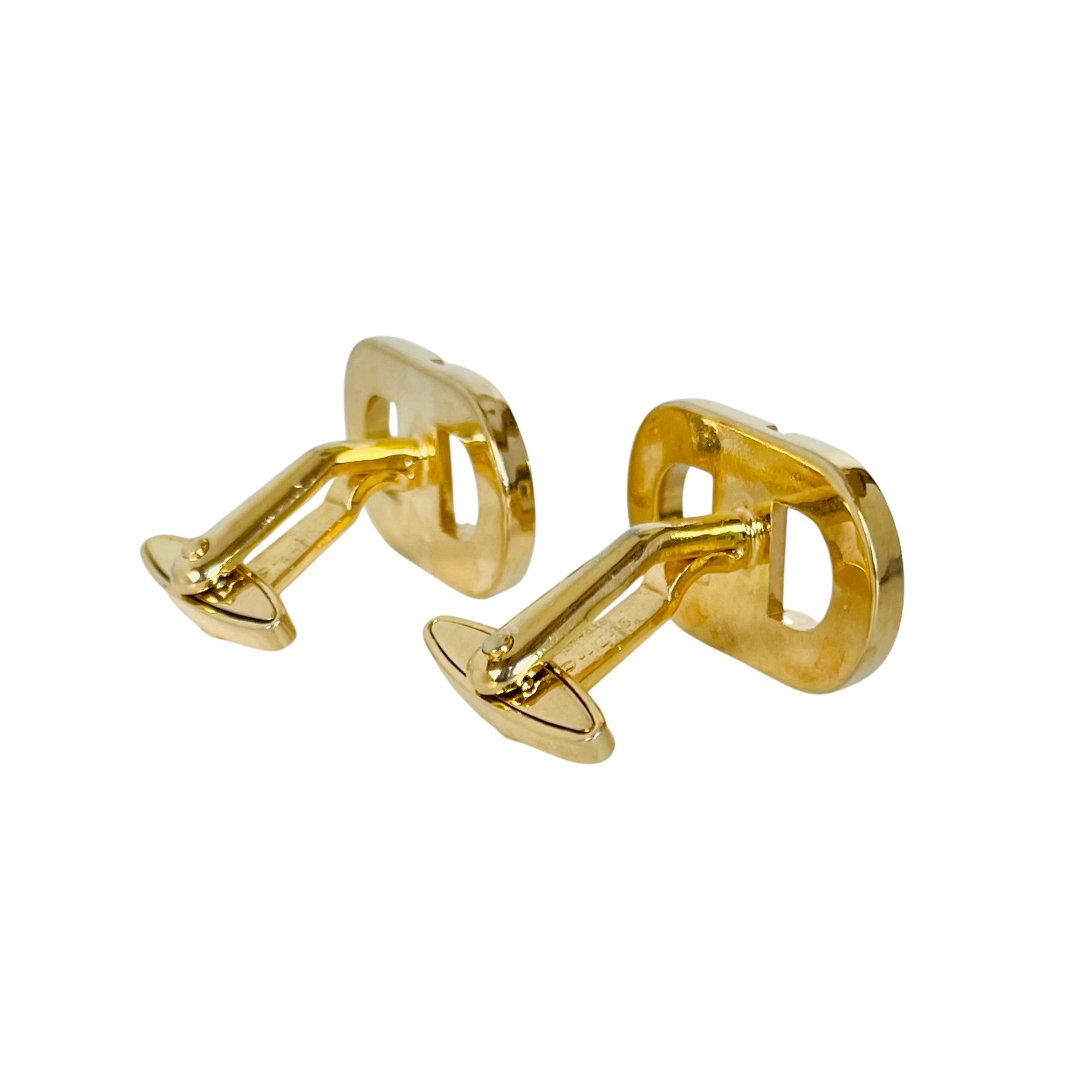 A Pair of Vintage Christian Dior Logo Cufflinks