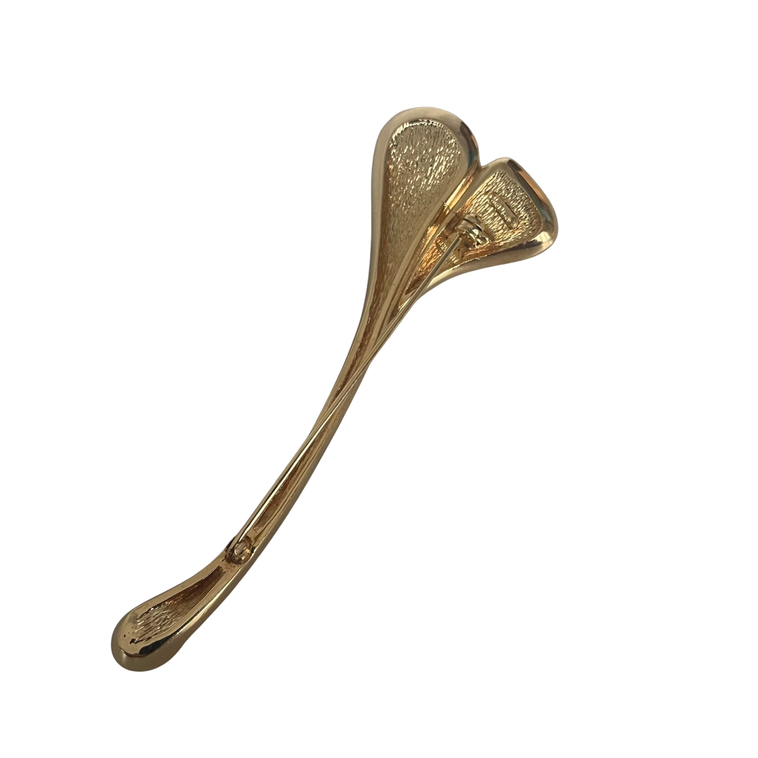 Vintage Christian Dior Pavé Crystal Brooch with Enamel Inlay