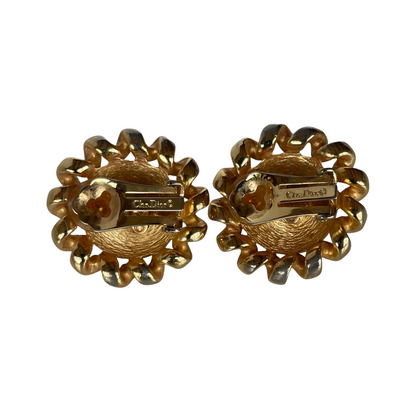 Vintage Christian Dior Pearl Clip Earrings, 1980s