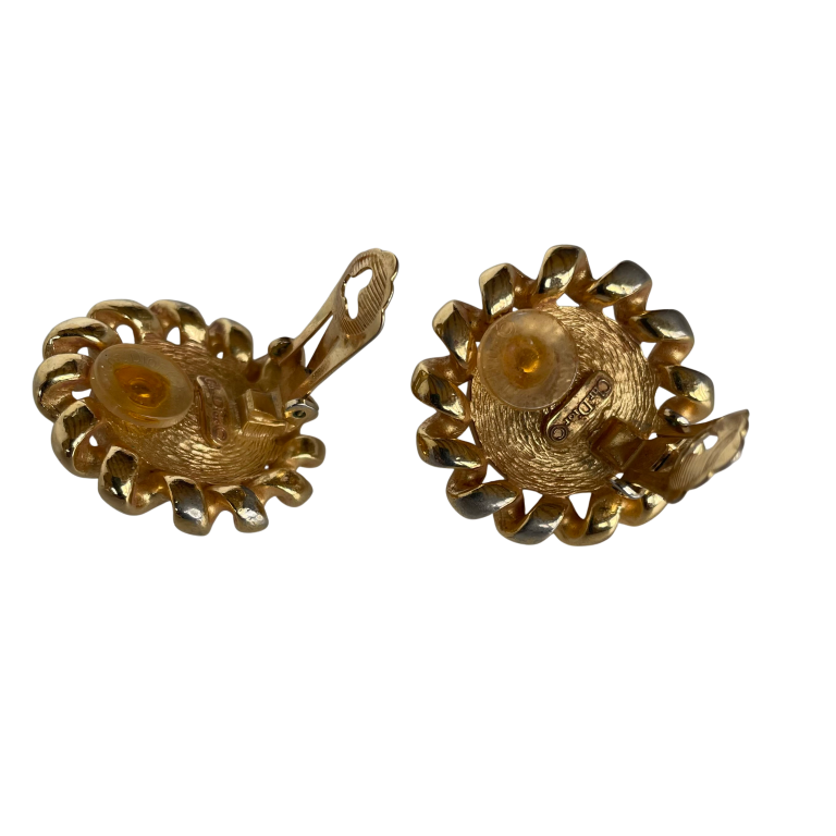 Vintage Christian Dior Pearl Clip Earrings, 1980s