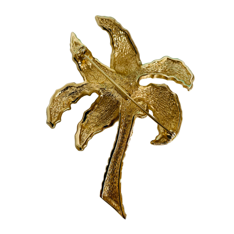Vintage Christian Palm Tree Brooch, 1980s