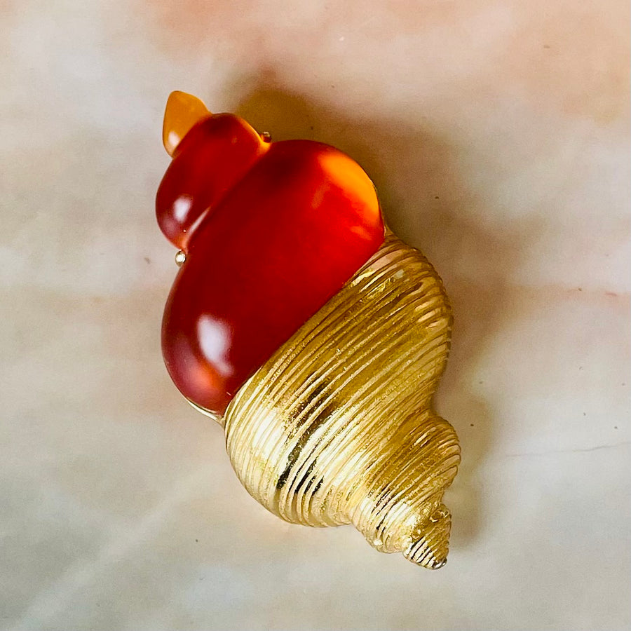 A Vintage Christian Dior Shell Brooch / Pendant