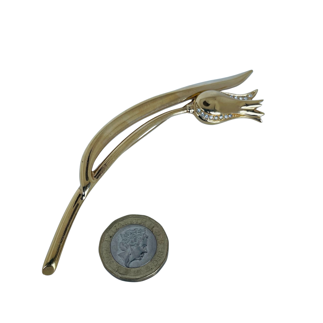 A Vintage Christian Dior Tulip Flower Brooch