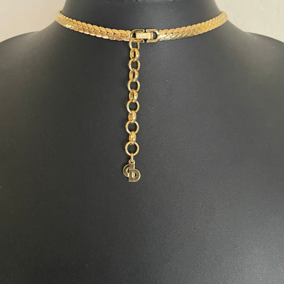 Vintage Christian Dior Art Deco Style Necklace, 1980s