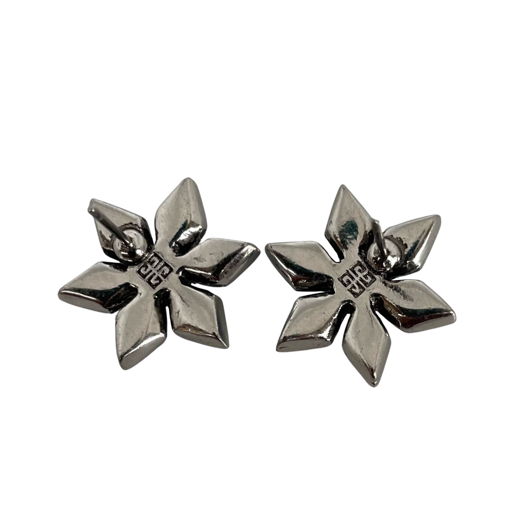 A pair of Vintage Givenchy Snowflake Stud Earrings