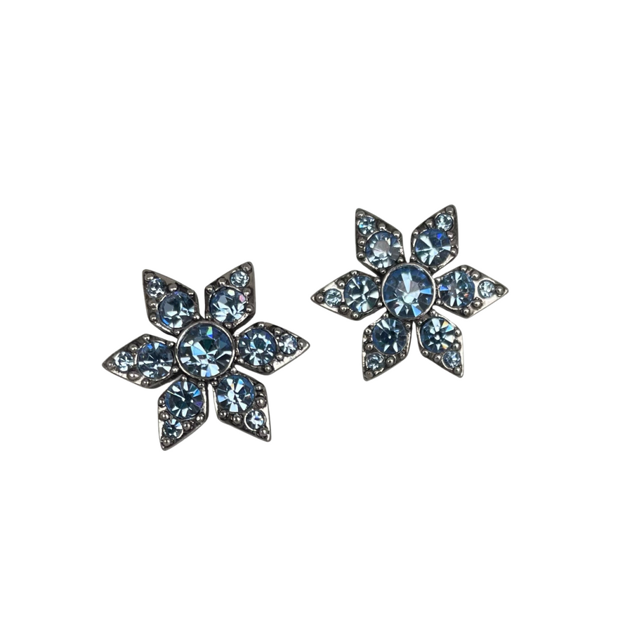 A pair of Vintage Givenchy Snowflake Stud Earrings