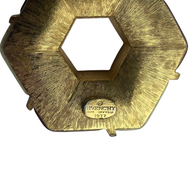 Vintage Givenchy Long Necklace with Hexagon Pendant, 1977