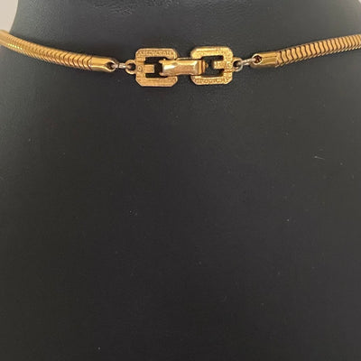 Vintage Givenchy Long Necklace with Hexagon Pendant, 1977