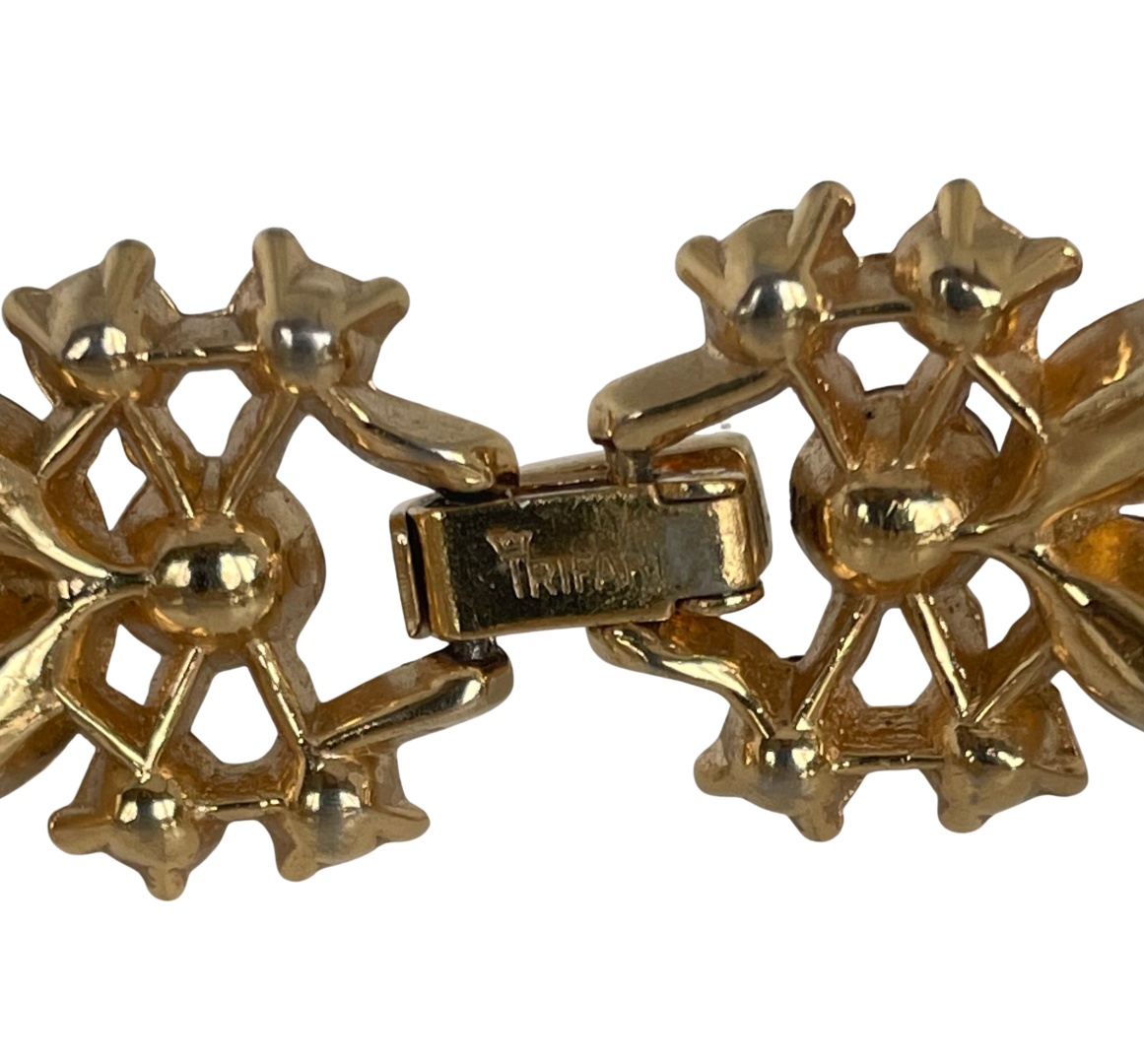 A Vintage Crown Trifari Mid Century Bracelet, Alfred Phillipe Era 1950s