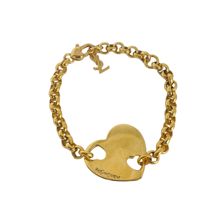 A Vintage Yves Saint Laurent Heart Bracelet