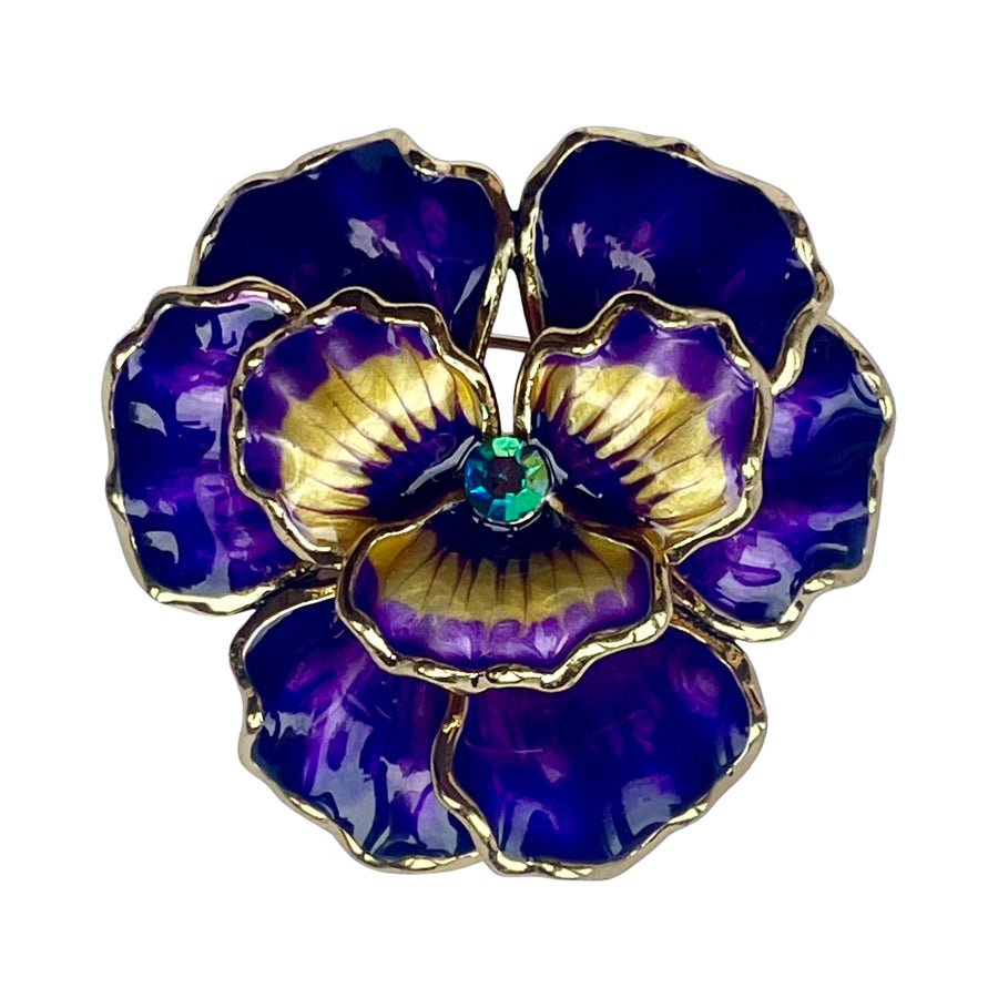 Butler & Wilson Pansy Brooch