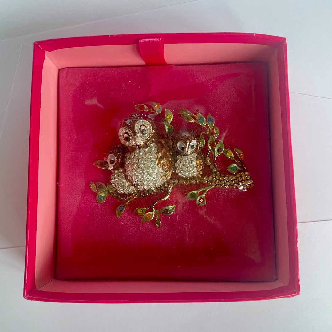 Vintage Butler & Wilson Owls Brooch,  Book Piece
