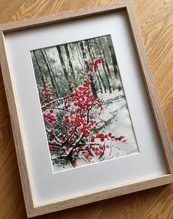 Winter Berries 1, A Watercolour Painting by Artist Rod Craig - Annabel ...