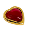 A Vintage Yves Saint Laurent Red Heart Brooch