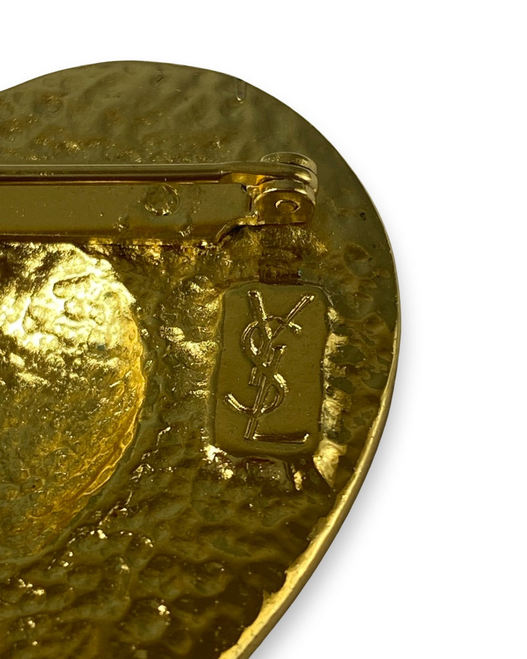 A Vintage Yves Saint Laurent Heart Brooch, 1980s