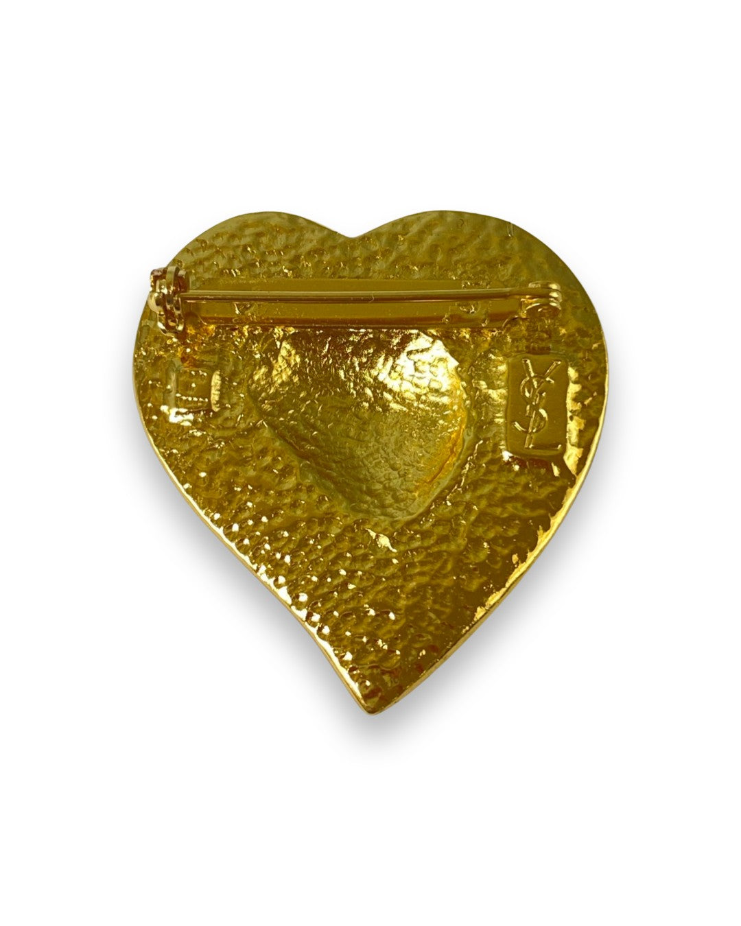 A Vintage Yves Saint Laurent Heart Brooch, 1980s