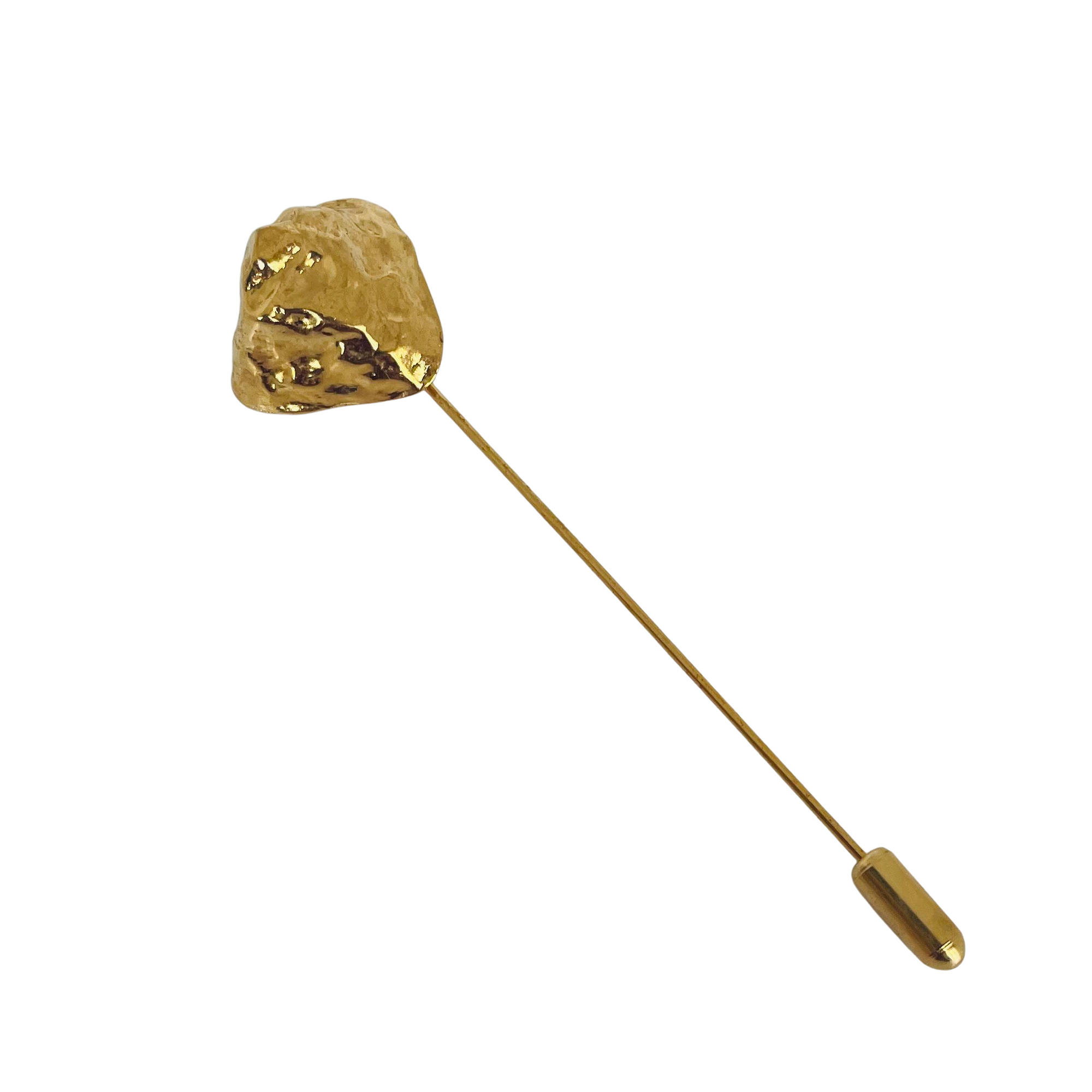 A Vintage Yves Saint Laurent Golden Nugget Stick Pin