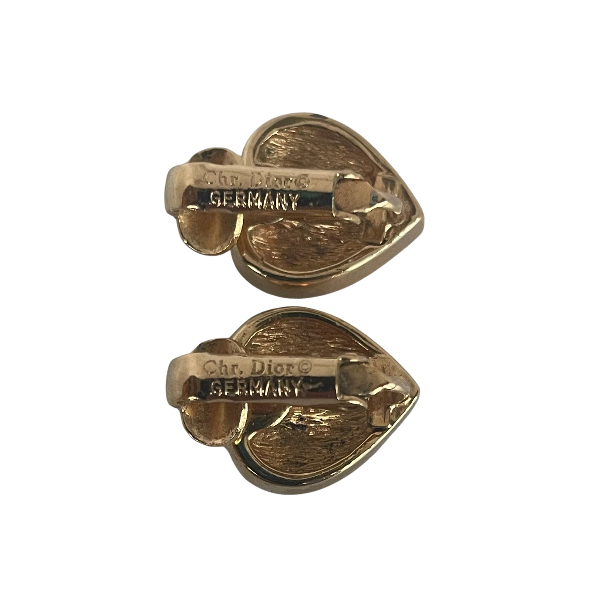 A pair of  Vintage Christian Dior Heart Earrings