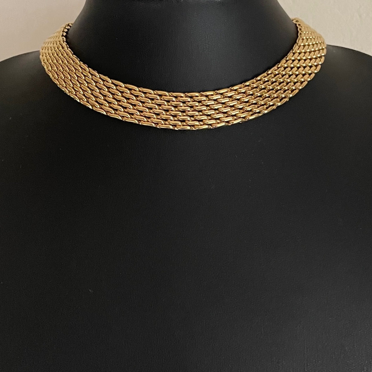Vintage 1990s Gold-Plated Collar Necklace