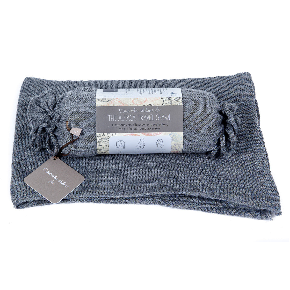 Alpaca Travel Shawl/Pillow