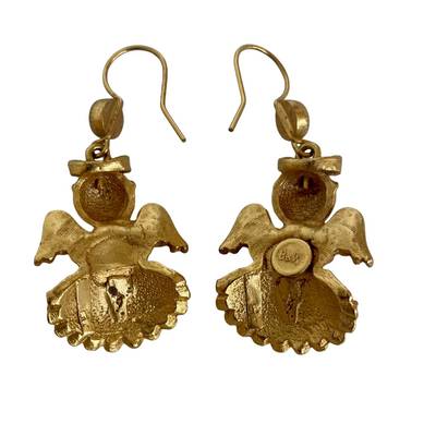 Vintage Butler & Wilson Angels Earrings for Pierced Ears