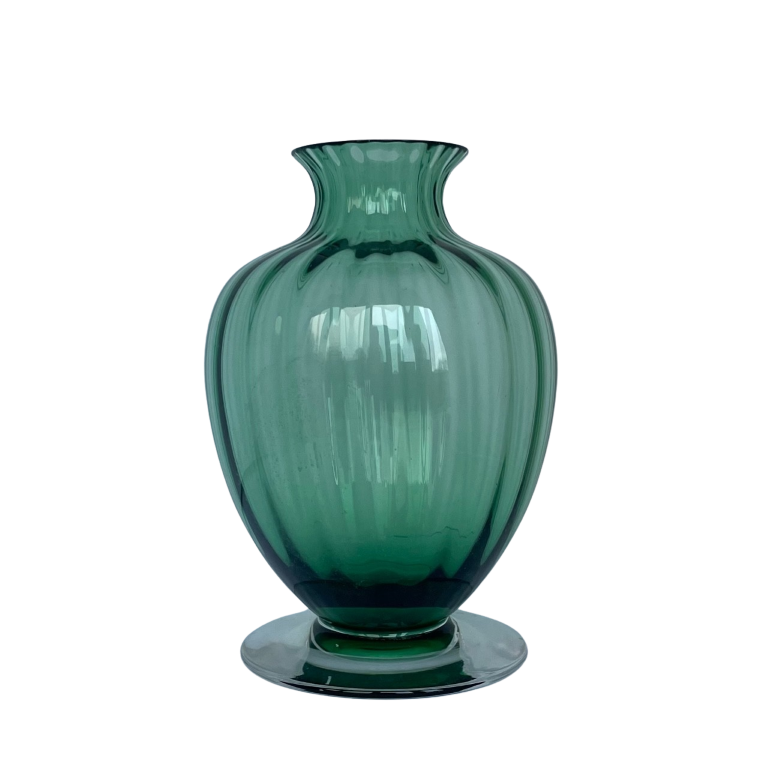 Vintage Baccarat France 'Aquarelle' Emerald Green Vase