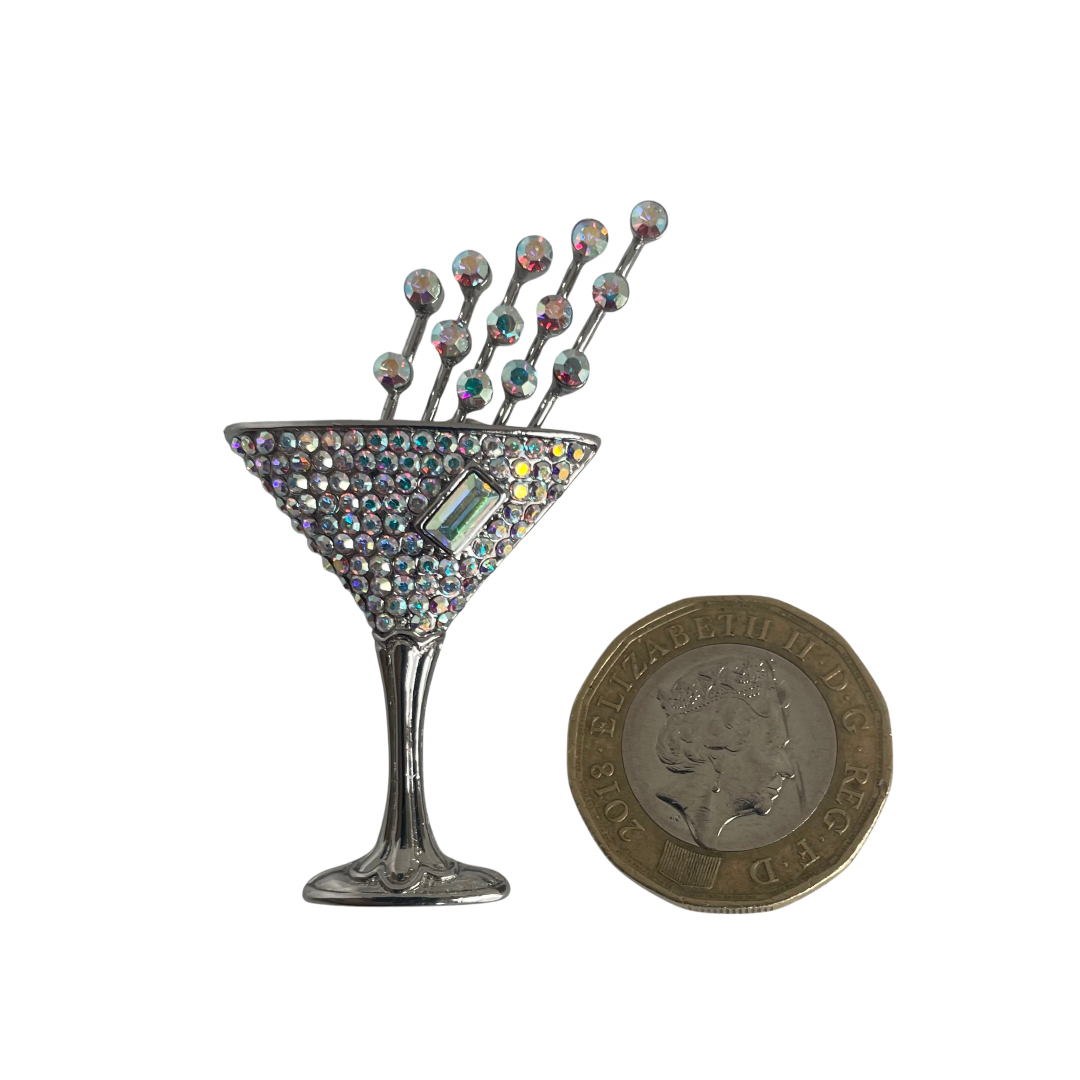 A Butler & Wilson Vintage Small Cocktail Glass Brooch