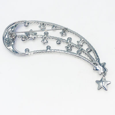 Butler & Wilson Man in The Moon Shooting Star Brooch