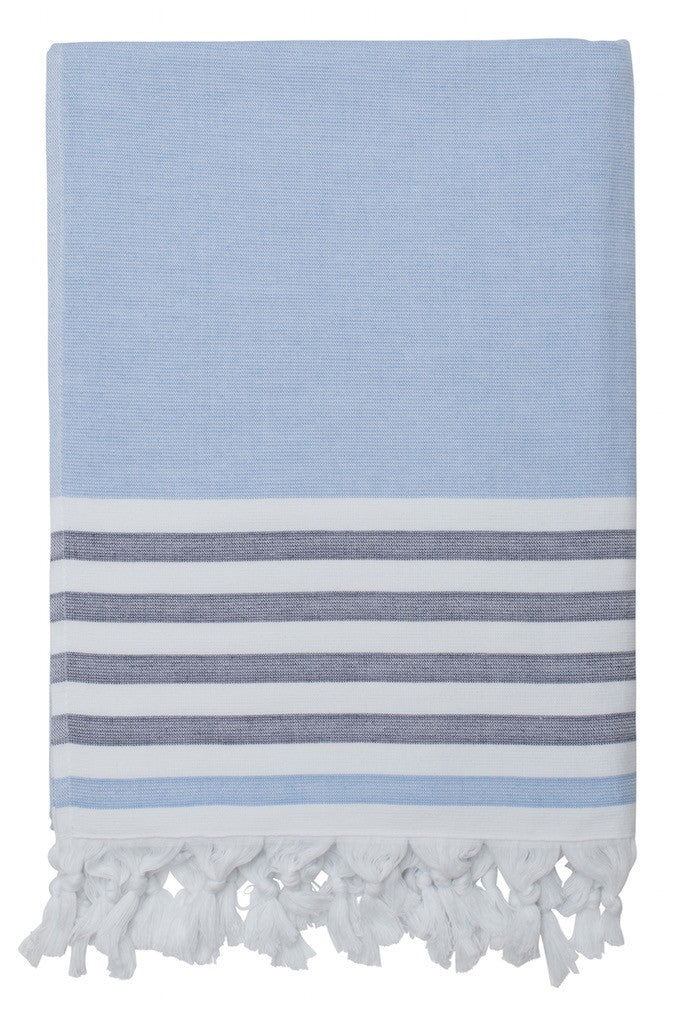 Beach Hamam Towel Navy/Forget-me-not
