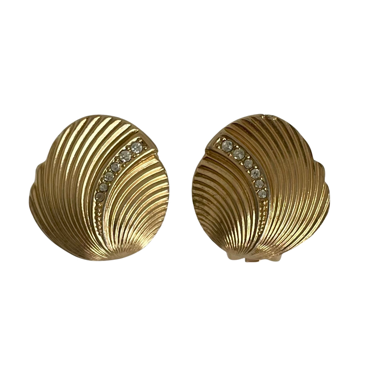 A pair of Vintage Christian Dior Shell Clip Earrings