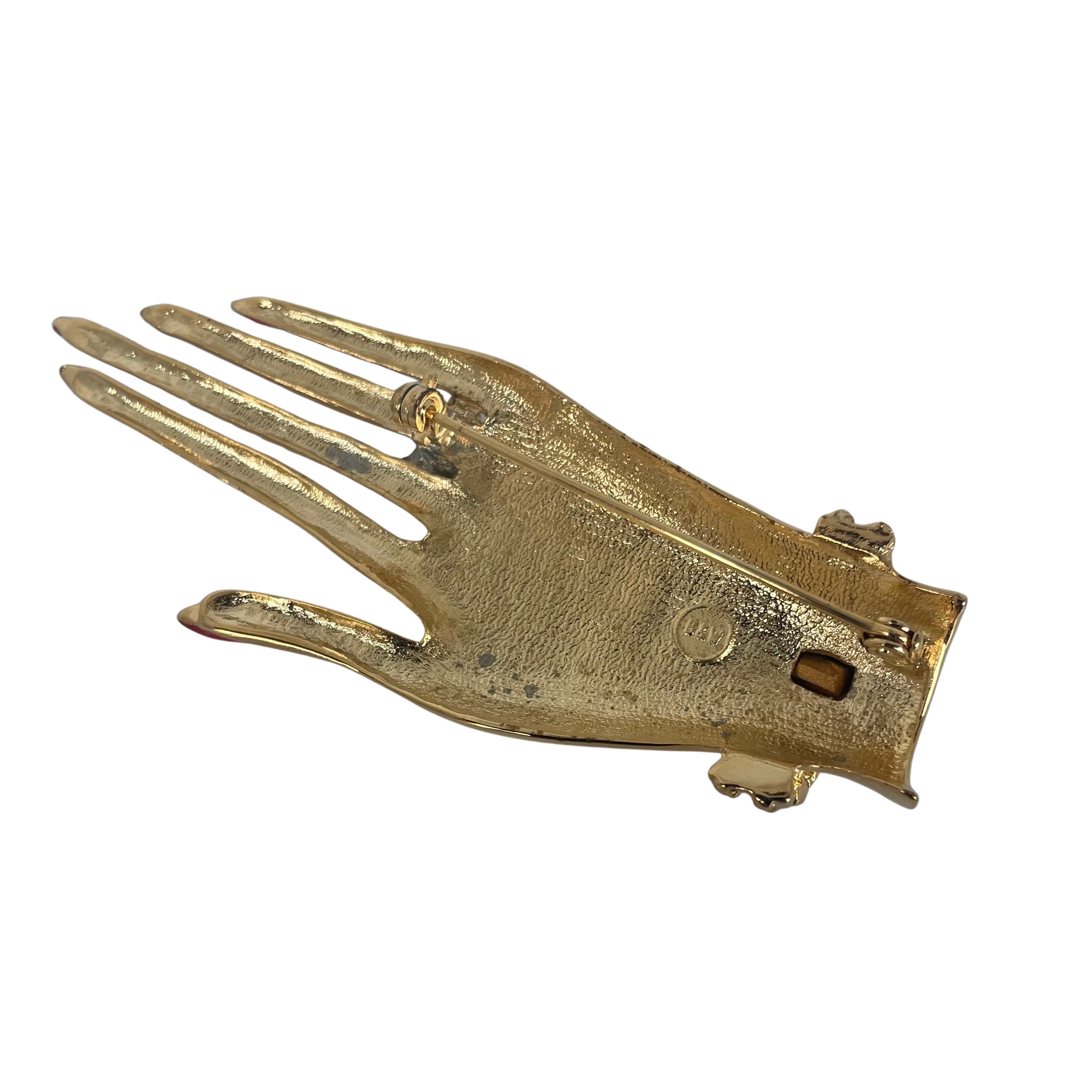A Butler & Wilson Vintage Hand Brooch, 1980s