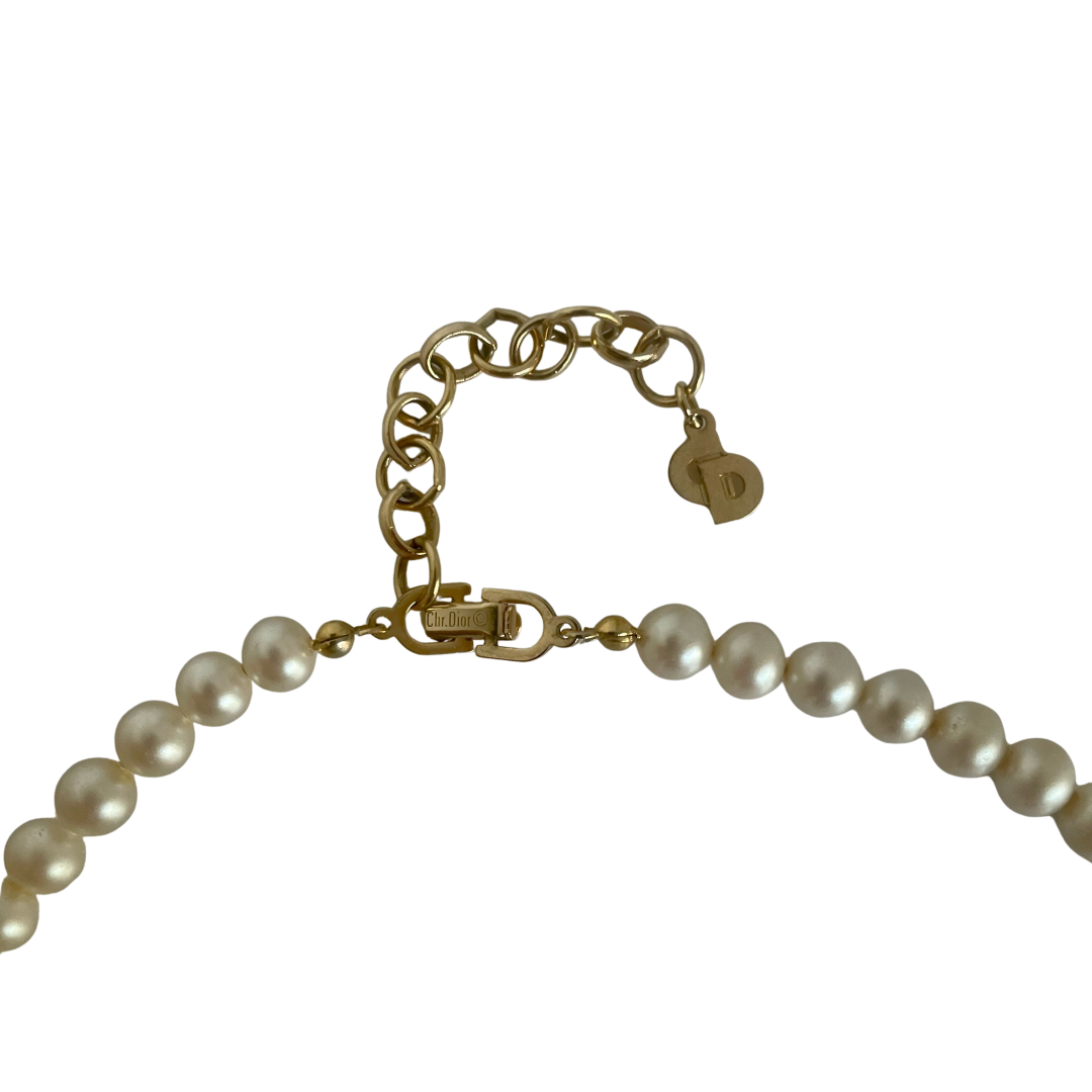 A Christian Dior Vintage Necklace and Earrings Set, Faux Ruby